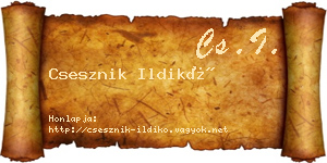 Csesznik Ildikó névjegykártya