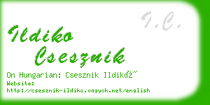 ildiko csesznik business card